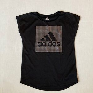 Girls ADIDAS size medium 10 12 Climalite loose fit top short sleeve shirt